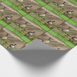 Canada Goose Family Animal Personalised Wrapping Paper
