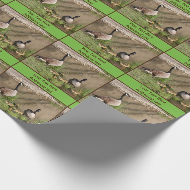 Canada Goose Family Animal Personalised Wrapping Paper (Corner)