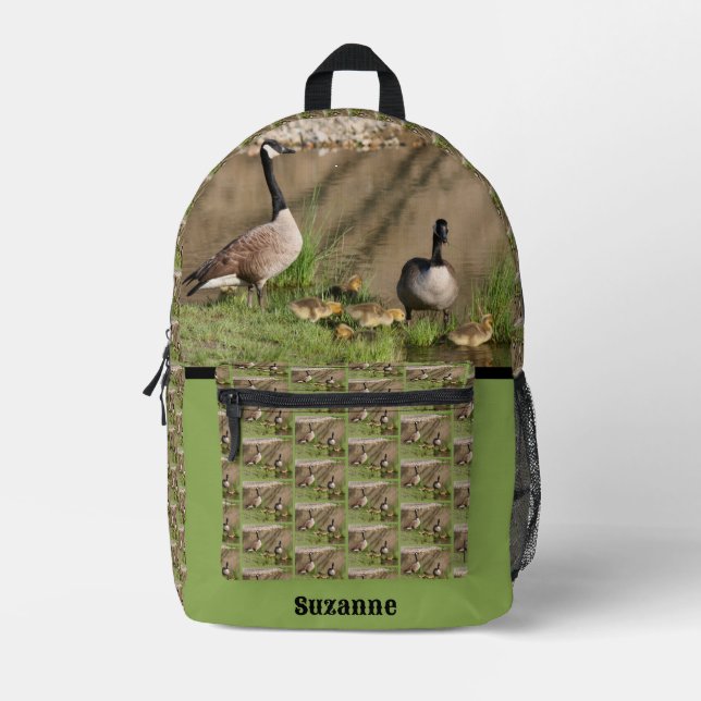 Canada Goose Family Personalised Printed Backpack (Front)