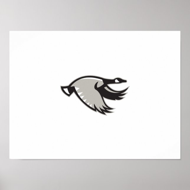 Canada Goose Flying Retro Poster (Front)