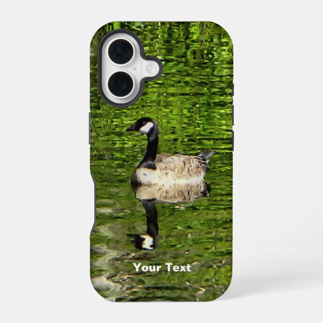 (Canada) Goose Green iPhone 16 Case (Back)
