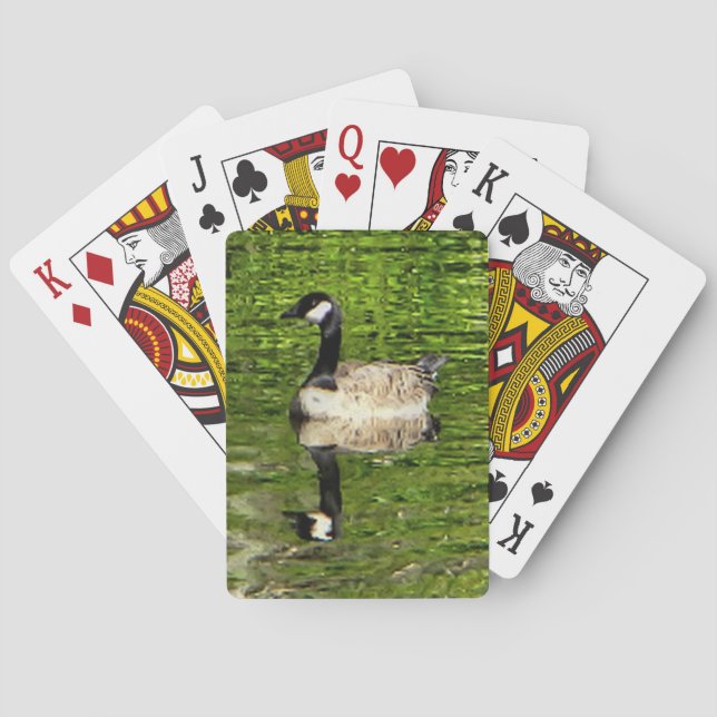 (Canada) Goose Green Playing Cards (Back)