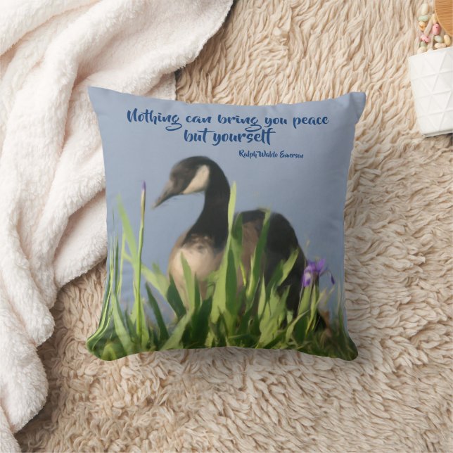 Canada Goose Inner Peace Inspirational Quote  Cushion (Blanket)
