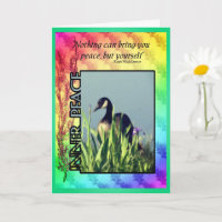 Canada Goose Inner Peace Quote Inspirational Card