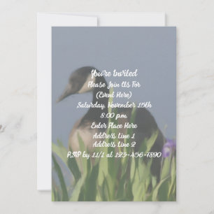 Canada Goose Iris Art Nature Party Invitation
