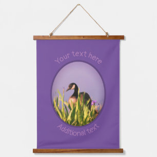 Canada Goose Irises Nature Art Personalised Hanging Tapestry
