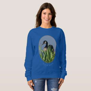 Canada Goose Irises Nature Painting Personalised Sweatshirt