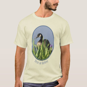 Canada Goose Irises Nature Painting Personalised T-Shirt