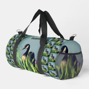 Canada Goose Irises Painting Personalised Duffle Bag