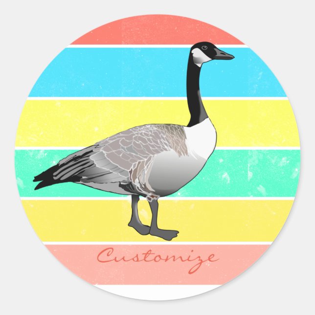 Canada Goose Multi-colour Sun Thunder_Cove Classic Round Sticker (Front)