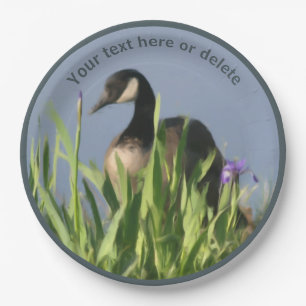 Canada Goose Nature Art Personalised Party   Paper Plate