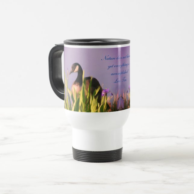 Canada Goose Nature Inspirational Quote  Travel Mug (Front Left)