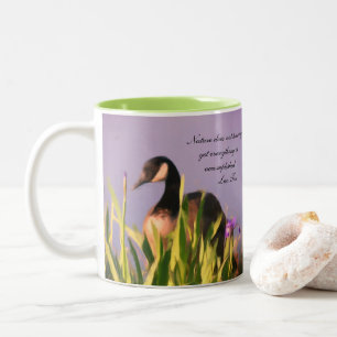 Canada Goose Nature Inspirational Quote Two-Tone Coffee Mug