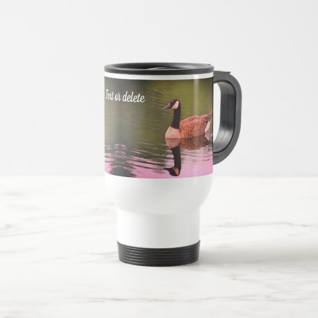 Canada Goose Nature Personalised  Travel Mug (Front Right)