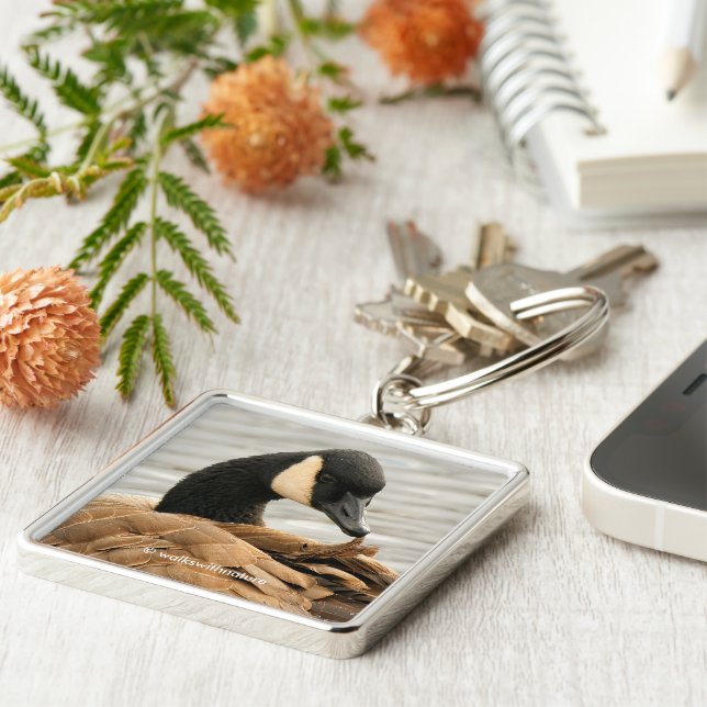 Canada Goose on the Lake Key Ring (Side)