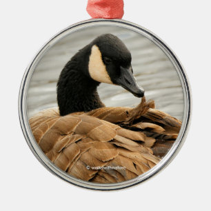 Canada Goose on the Lake Metal Tree Decoration