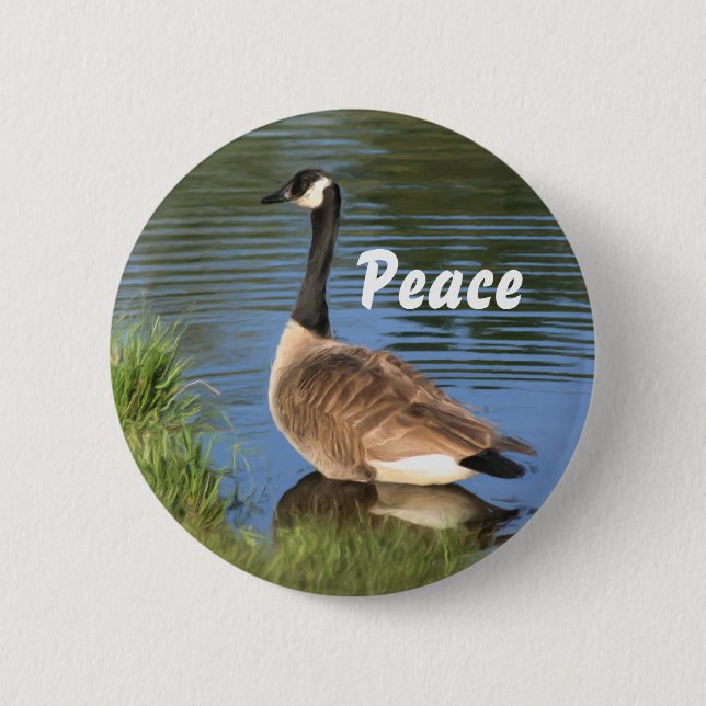 Canada Goose Peace Inspirational Button (Front)