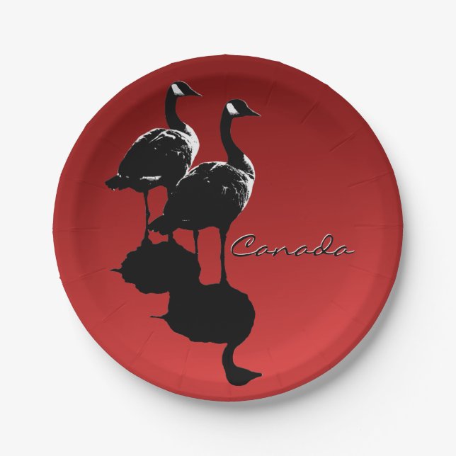 Canada Goose Plates Canada Day Paper Plates (Front)