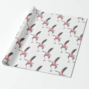 Canada Goose Playing Hockey Wrapping Paper