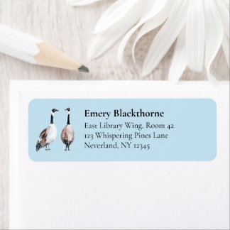 Canada Goose Vintage Blue Hand-Drawn Bird Address