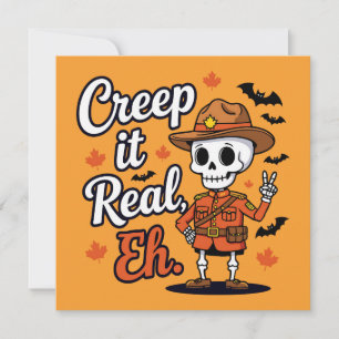 Canada Halloween Mountie Holiday Card