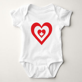 Canada Heart Baby Bodysuit