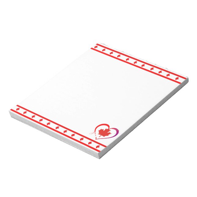 Canada heart notepad (Rotated)