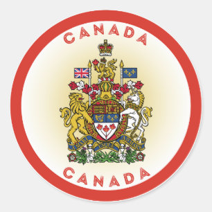 Canada Heritage Emblem Classic Round Sticker
