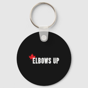 Canada Hockey Elbows Up Canadian Maple Leaf Men Bo Key Ring