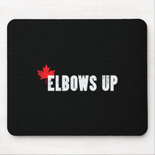 Canada Hockey Elbows Up Canadian Maple Leaf Men Bo Mouse Mat