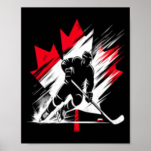 Canada Hockey Flag Poster