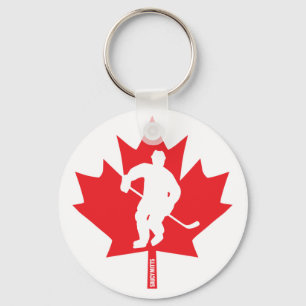 Canada Hockey Maple Leaf Player Key Ring