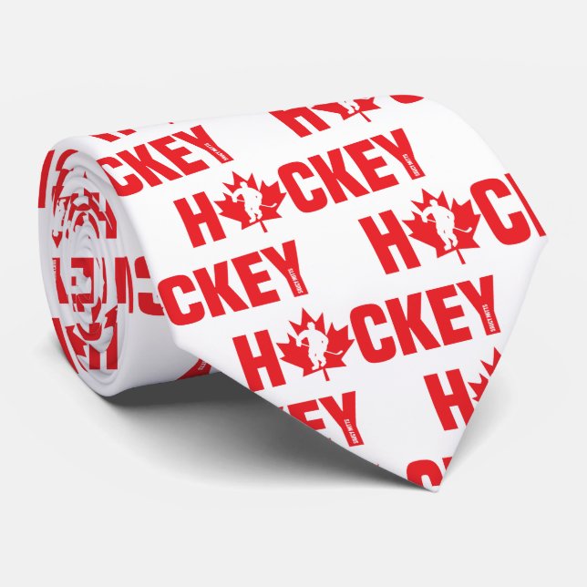 Canada Hockey Maple Leaf Player Tie (Rolled)