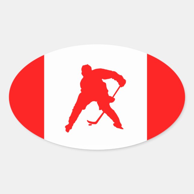 Canada Hockey   Oval Sticker (Front)