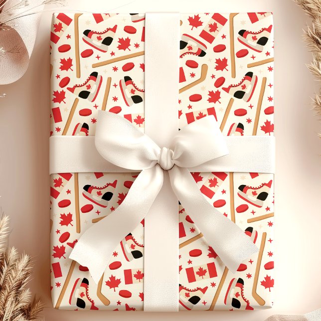 Canada Hockey Themed Wrapping Paper (Creator Uploaded)