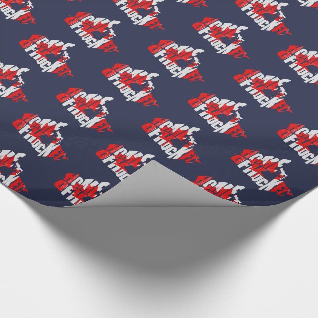 Canada Home of Hockey Map Gift Wrap (Corner)