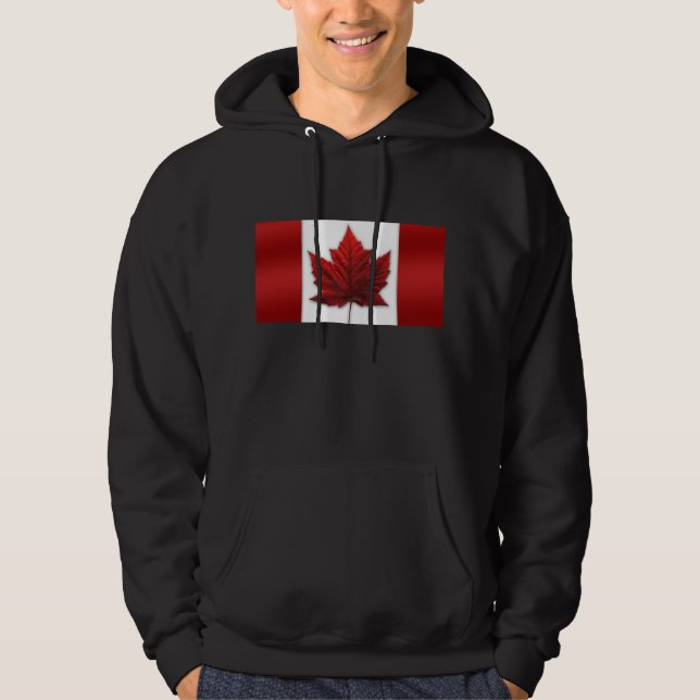 Canada Hoodie Canada Flag Hooded Sweatshirt (Front)
