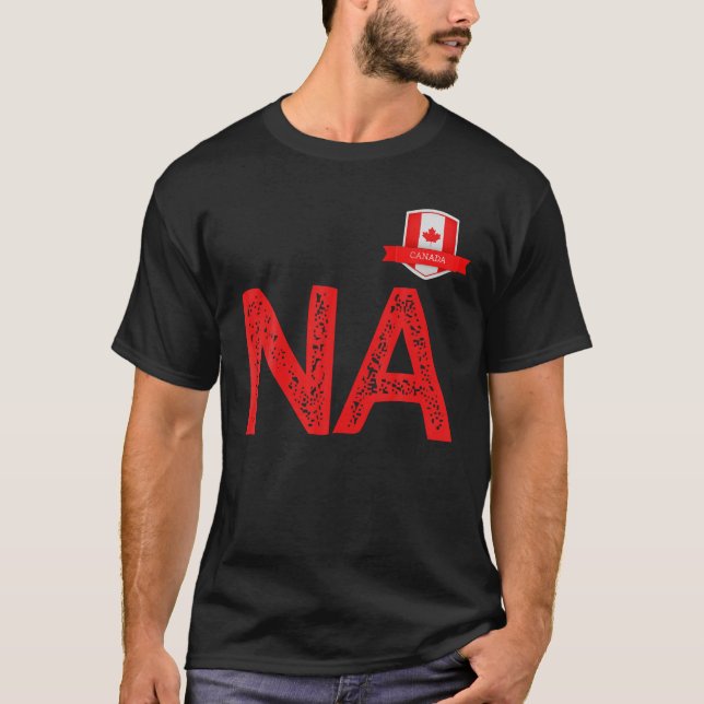 Canada Human Flag N and Letter A Canadian T Shirt (Front)
