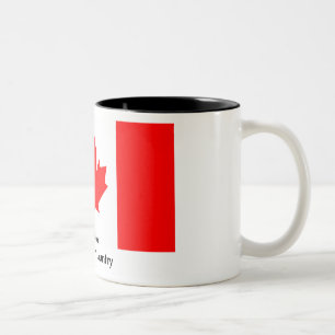 Canada I Love MY Country Flag CA jGibney The MUSEU Two-Tone Coffee Mug