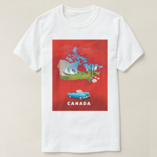 Canada illustrated travel print. T-Shirt