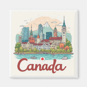 Canada International Travel Keepsake For Explorers Magnet