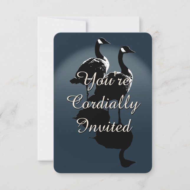 Canada Invitations Personalised Canada Goose RSVP (Front)