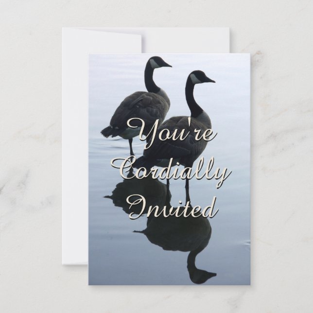 Canada Invitations Personalised Canada Goose RSVP (Front)