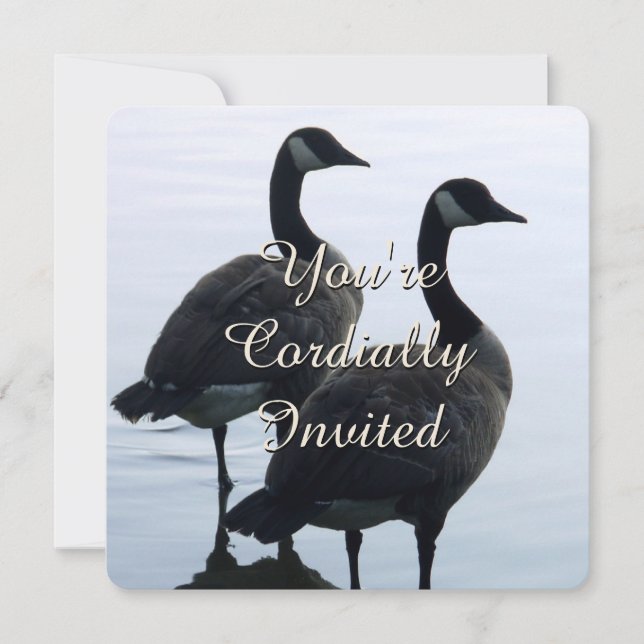 Canada Invitations Personalised Canada Goose RSVP (Front)