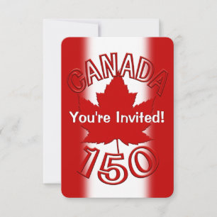 Canada Invitations Personalised Canada RSVP Cards