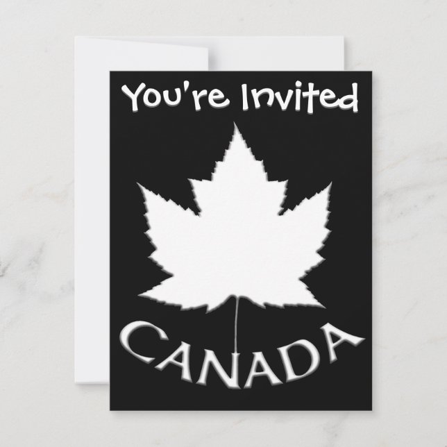 Canada Invitations Personalised Canada RSVP Cards (Front)