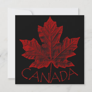 Canada Invitations Personalised Maple Leaf CN RSVP
