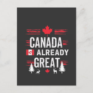 Canada is already great Anti MAGA Anti-Trump Holiday Postcard
