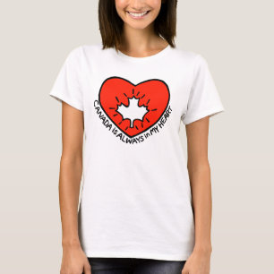 Canada is always in my heart Cute Canada Lover T-Shirt
