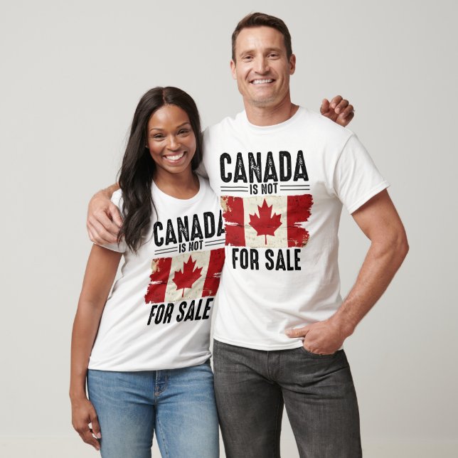 Canada Is Not For Sale Distressed Flag T-Shirt (Unisex)